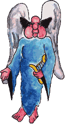 Slopes into the room.